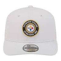 Men's New Era  White Pittsburgh Steelers COOLERA 9SEVENTY Adjustable Hat