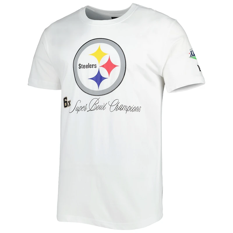 Men's New Era White Pittsburgh Steelers Historic Champs T-Shirt