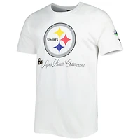 Men's New Era White Pittsburgh Steelers Historic Champs T-Shirt