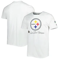 Men's New Era White Pittsburgh Steelers Historic Champs T-Shirt