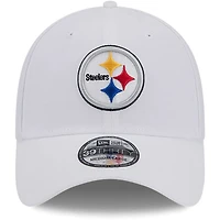 Men's New Era White Pittsburgh Steelers Main 39THIRTY Flex Hat