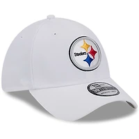 Men's New Era White Pittsburgh Steelers Main 39THIRTY Flex Hat