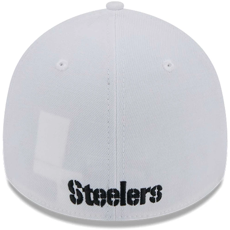 Men's New Era White Pittsburgh Steelers Main 39THIRTY Flex Hat