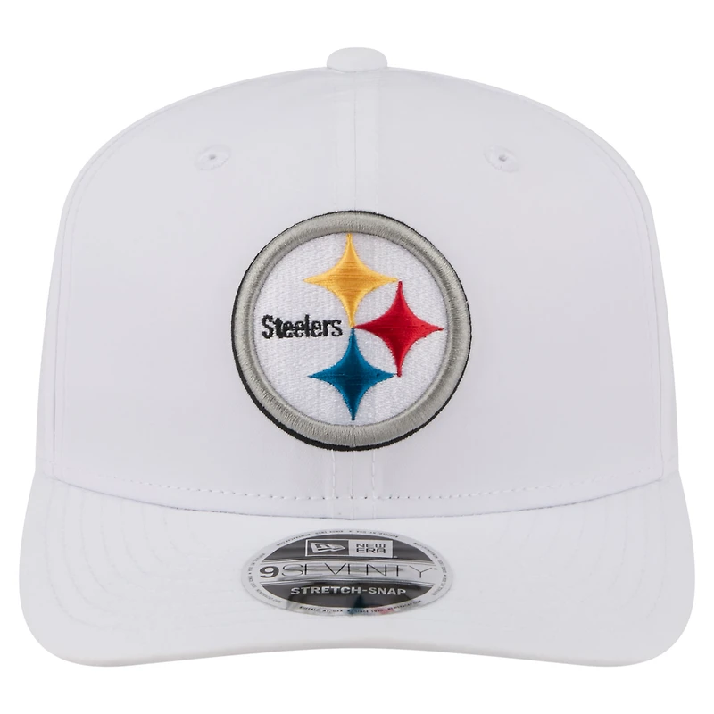 Men's New Era White Pittsburgh Steelers Name Plate 9SEVENTY Adjustable Hat