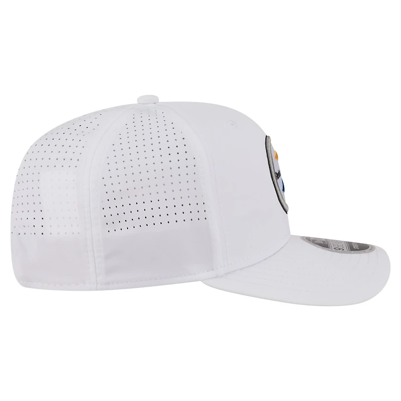 Casquette ajustable New Era blanche Pittsburgh Steelers pour homme, modèle 9SEVENTY.