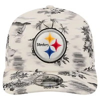 Men's New Era White Pittsburgh Steelers Tropics 19TWENTY Adjustable Hat