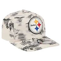 Men's New Era White Pittsburgh Steelers Tropics 19TWENTY Adjustable Hat
