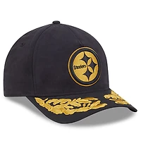 Men's New Era x Alpha Industries  Black Pittsburgh Steelers A-Frame 9FORTY Adjustable Hat