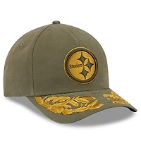 Men's New Era x Alpha Industries  Olive Pittsburgh Steelers A-Frame 9FORTY Adjustable Hat