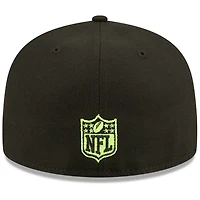 Men's New Era x John Geiger Black Pittsburgh Steelers Misplaced Series 59FIFTY Fitted Hat