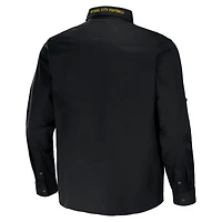 Chemise boutonnée à manches longues en sergé convertible Pittsburgh Steelers de la collection NFL x Darius Rucker by Fanatics pour homme, noire