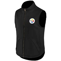 Collection NFL x Darius Rucker pour hommes par Fanatics Veste noire entièrement zippée doublée de sherpa des Pittsburgh Steelers