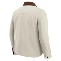 Men's NFL x Darius Rucker Collection by Fanatics Tan Pittsburgh Steelers Midweight Canvas Full-Button Jacket