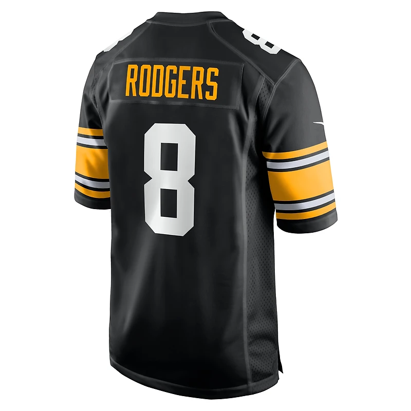 Men's Nike Aaron Rodgers Black Pittsburgh Steelers Alternate Game Jersey