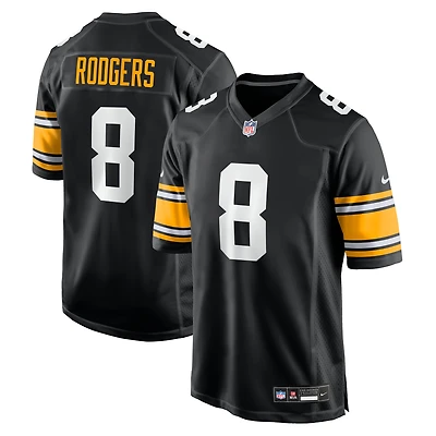 Men's Nike Aaron Rodgers Black Pittsburgh Steelers Alternate Game Jersey