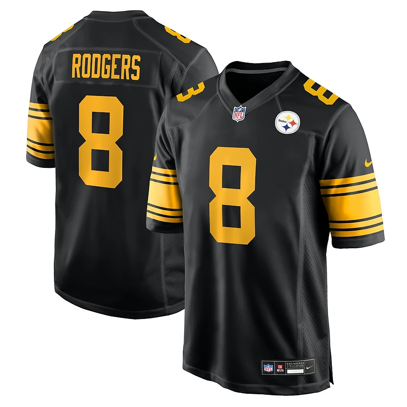 Maillot Nike Aaron Rodgers noir pour homme des Pittsburgh Steelers