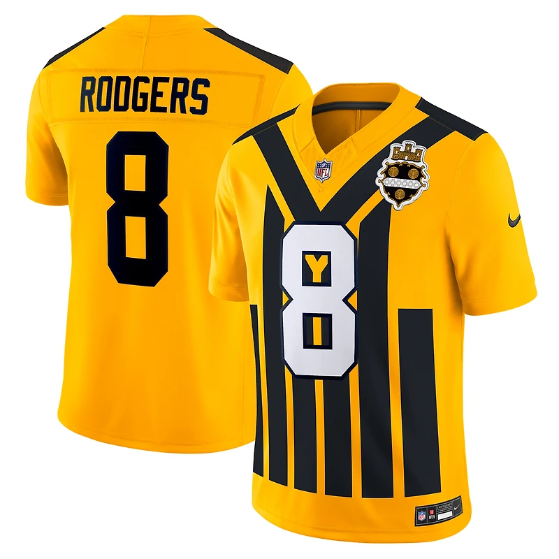 Maillot Nike Aaron Rodgers Gold Pittsburgh Steelers Alternate Vapor F.U.S.E. Limited pour homme
