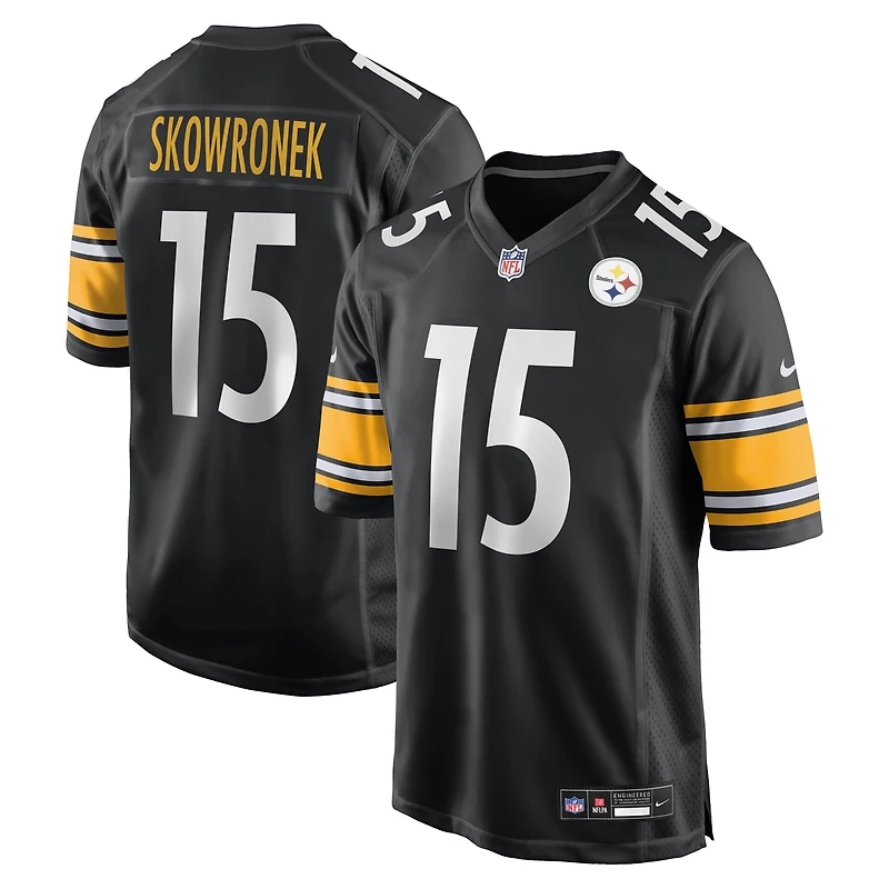 Maillot Nike Ben Skowronek noir pour homme des Pittsburgh Steelers