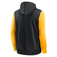 Sweat à capuche entièrement zippé Nike Pittsburgh Steelers Performance pour homme, noir/doré