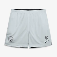 Men's Nike  Black/Platinum Pittsburgh Steelers Sideline Standard Issue Dri-FIT Reversible Shorts