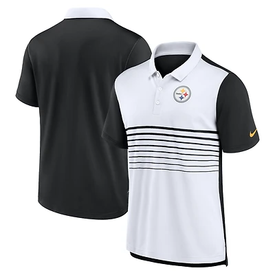 Polo Performance Mode Pittsburgh Steelers Nike Noir/Blanc pour Homme