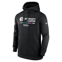 Men's Nike Black Pittsburgh Steelers 2022 NFL Crucial Catch - Therma Performance Pullover Hoodie