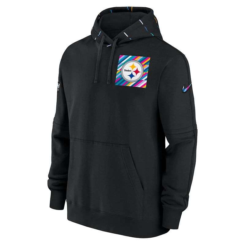 Men's Nike Black Pittsburgh Steelers 2023 NFL Crucial Catch Club Pullover Hoodie