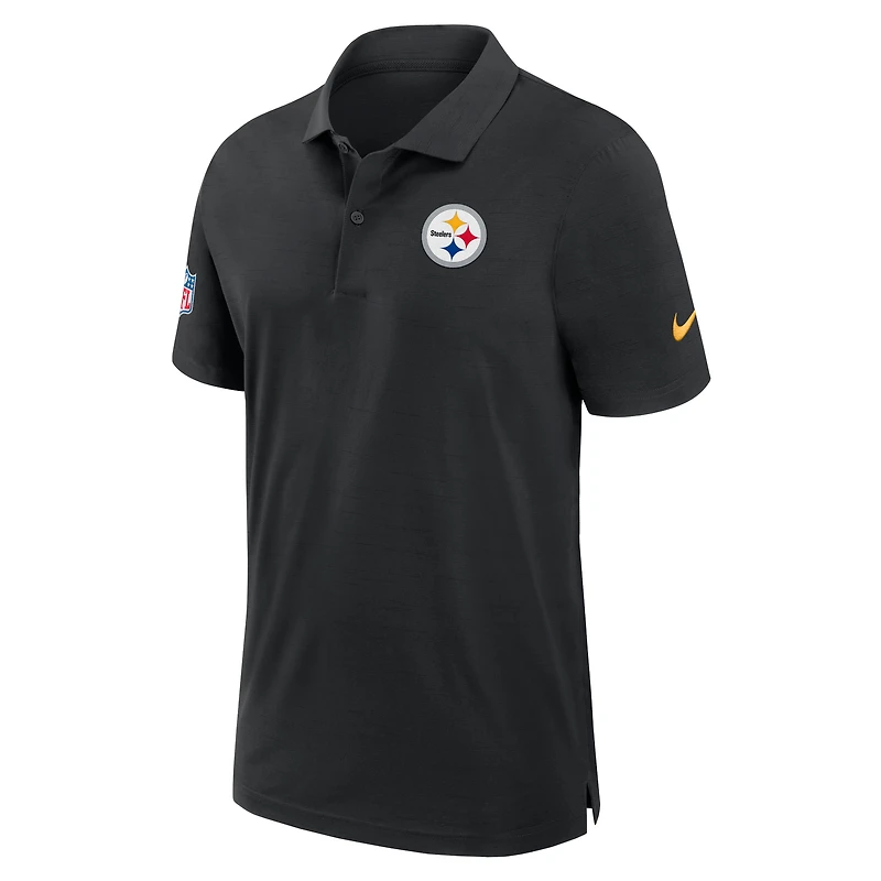 Polo Nike noir Pittsburgh Steelers 2024/25 Sideline Performance pour homme