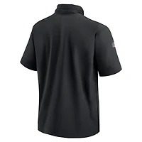 Veste à capuche manches courtes et demi-zip Nike noire Pittsburgh Steelers 2024 pour homme