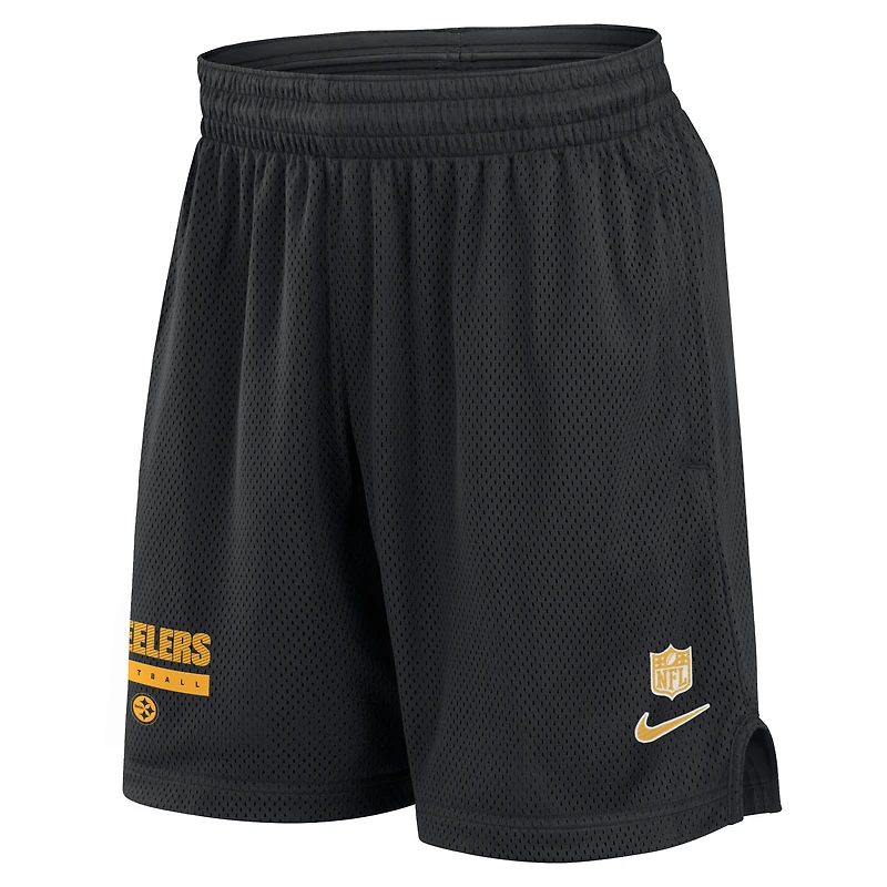 Men's Nike Black Pittsburgh Steelers 2024 Sideline Performance Mesh Shorts