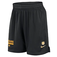 Men's Nike Black Pittsburgh Steelers 2024 Sideline Performance Mesh Shorts