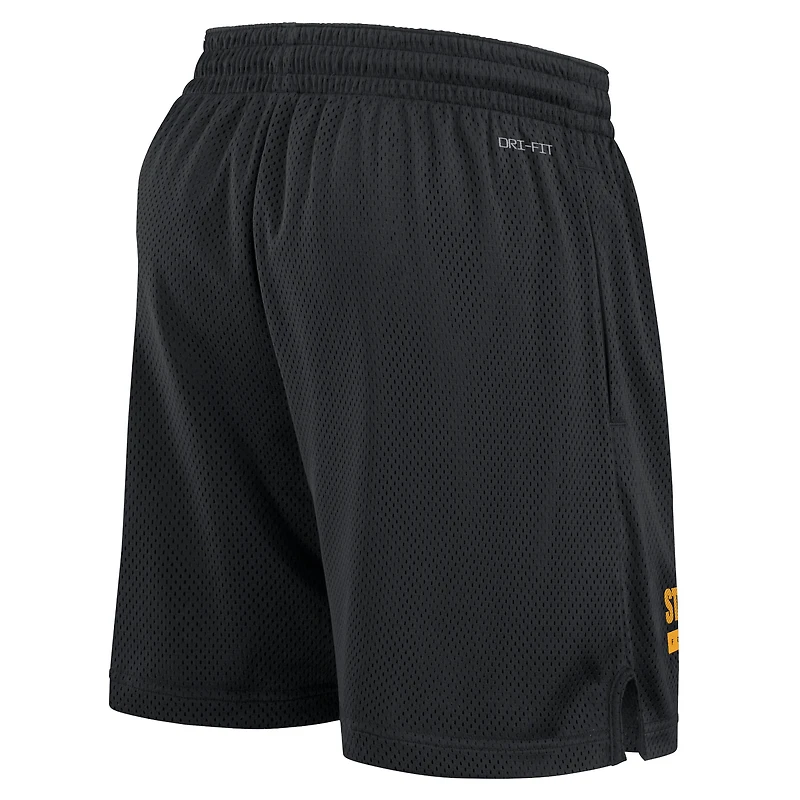 Men's Nike Black Pittsburgh Steelers 2024 Sideline Performance Mesh Shorts