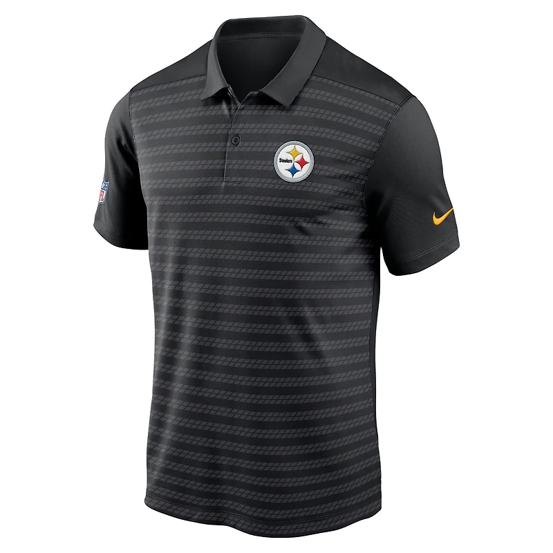 Men's Nike Black Pittsburgh Steelers 2024 Sideline Victory Performance Polo