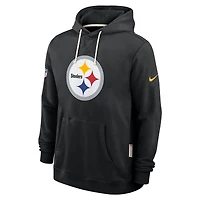 Men's Nike Black Pittsburgh Steelers 2025 Sideline Standard Issue Club Dri-FIT Hoodie