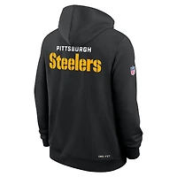 Men's Nike Black Pittsburgh Steelers 2025 Sideline Standard Issue Club Dri-FIT Hoodie