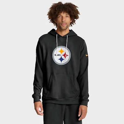 Men's Nike Black Pittsburgh Steelers 2025 Sideline Standard Issue Club Dri-FIT Hoodie