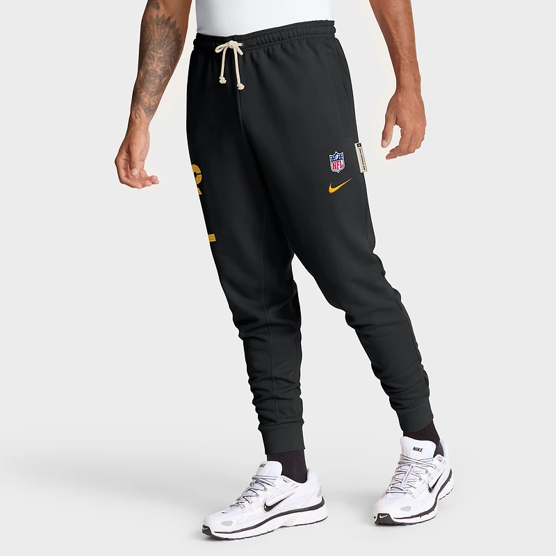 Men's Nike Black Pittsburgh Steelers 2025 Sideline Standard Issue Ground Game Dri-FIT Taper Pants