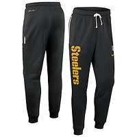 Men's Nike Black Pittsburgh Steelers 2025 Sideline Standard Issue Ground Game Dri-FIT Taper Pants