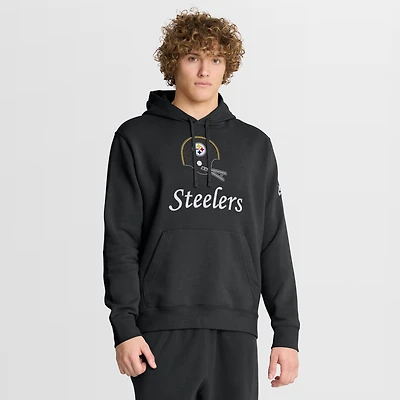 Men's Nike Black Pittsburgh Steelers Best Season Rewind Club Pullover Hoodie