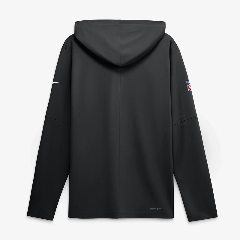 Men's Nike Black Pittsburgh Steelers Big & Tall Dri-FIT Hooded Long Sleeve T-Shirt