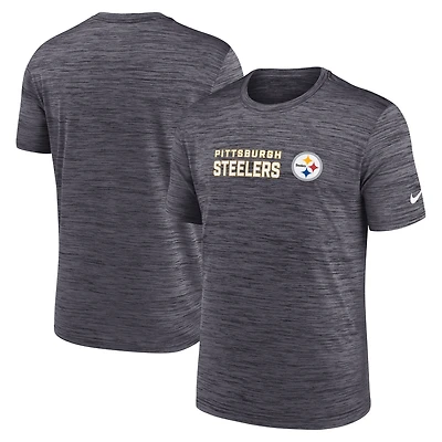 T-shirt Nike noir Pittsburgh Steelers pour homme, taille grande et grande, Primetime Reverse Play Velocity Performance