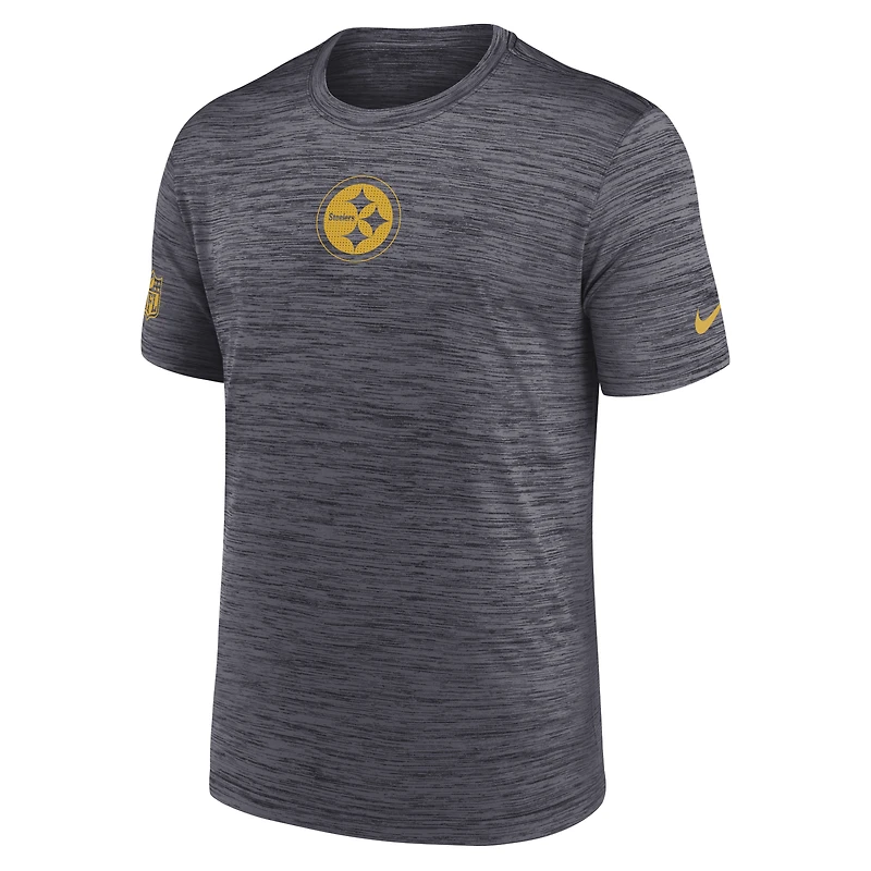 Men's Nike Black Pittsburgh Steelers Big & Tall Sideline Velocity Performance T-Shirt
