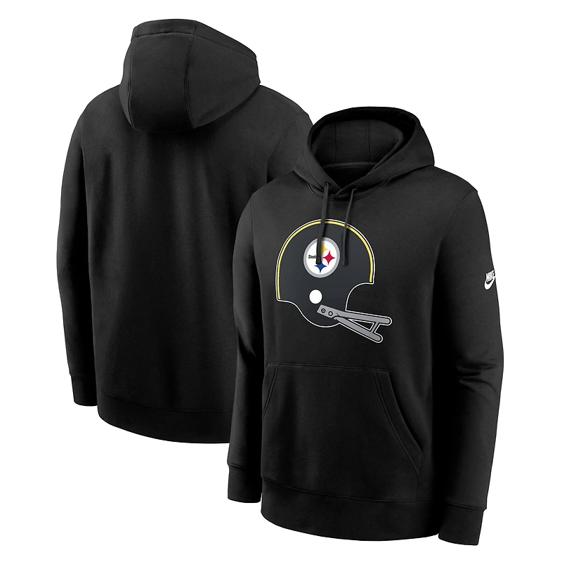 Sweat à capuche polaire Nike Pittsburgh Steelers Club noir pour homme