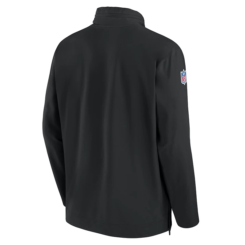 Veste d'entraîneur à demi-zip Nike noire des Steelers de Pittsburgh pour homme