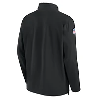 Veste d'entraîneur à demi-zip Nike noire des Steelers de Pittsburgh pour homme