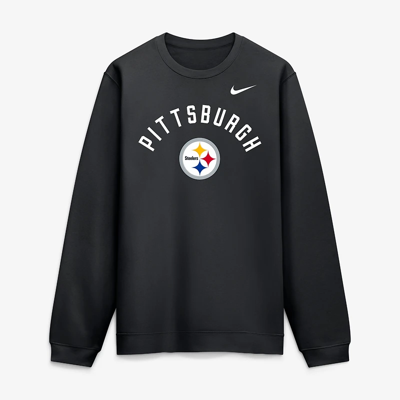 Men's Nike  Black Pittsburgh Steelers Defensive Leader Club Fleece Pullover Sweatshirt