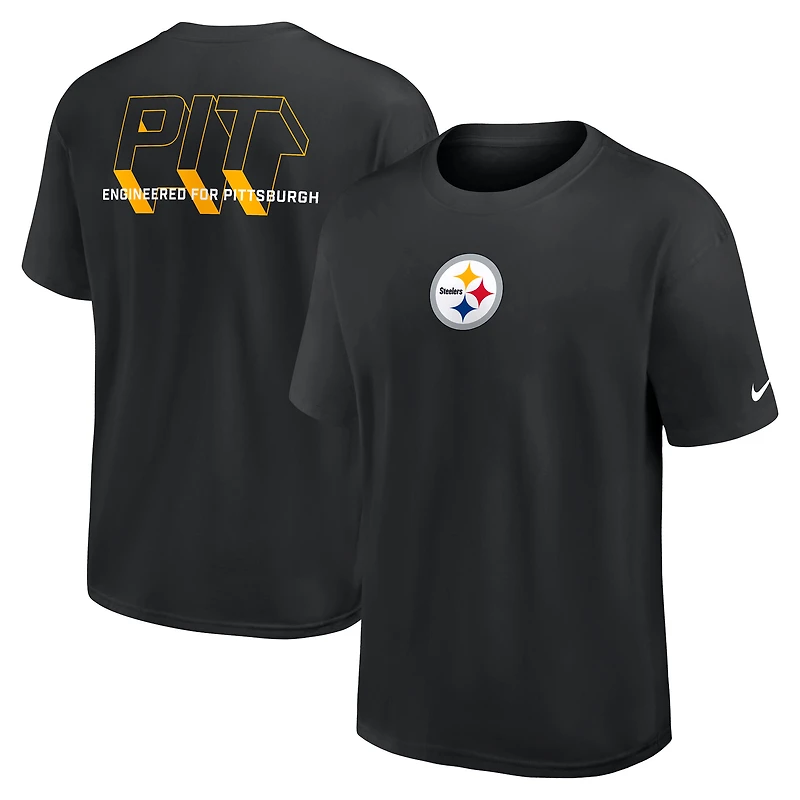 T-shirt Nike noir pour homme des Pittsburgh Steelers Dominate The Game Essential Max90