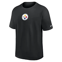 T-shirt Nike noir pour homme « Dominate The Game » des Pittsburgh Steelers.