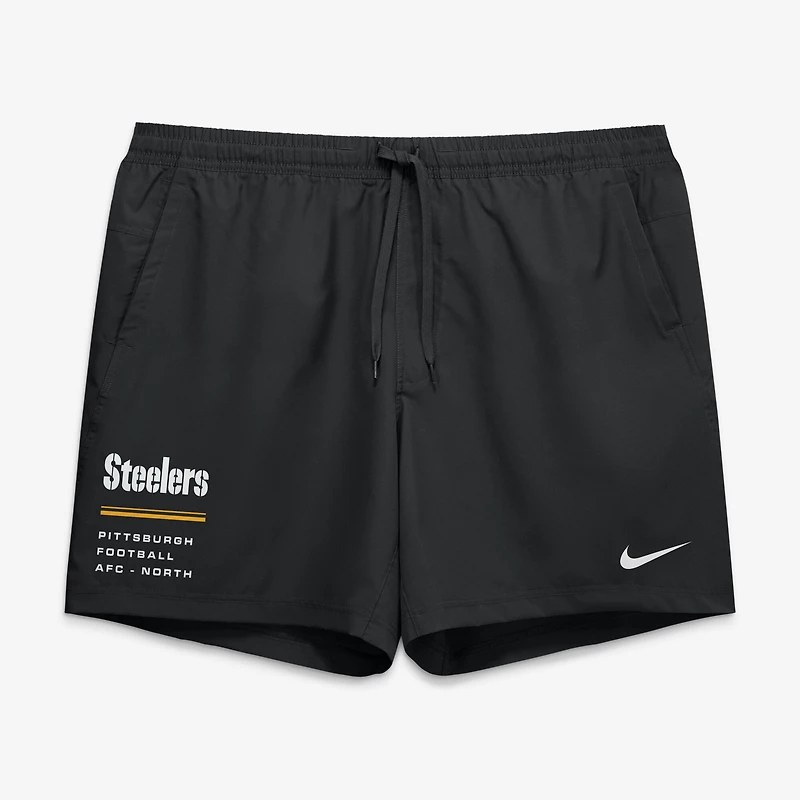 Short Nike Pittsburgh Steelers Form Dri-FIT noir pour homme