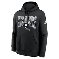 Men's Nike Black Pittsburgh Steelers Full Blitz Club Fleece Pullover Hoodie